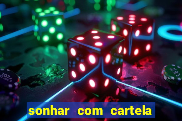 sonhar com cartela de bingo